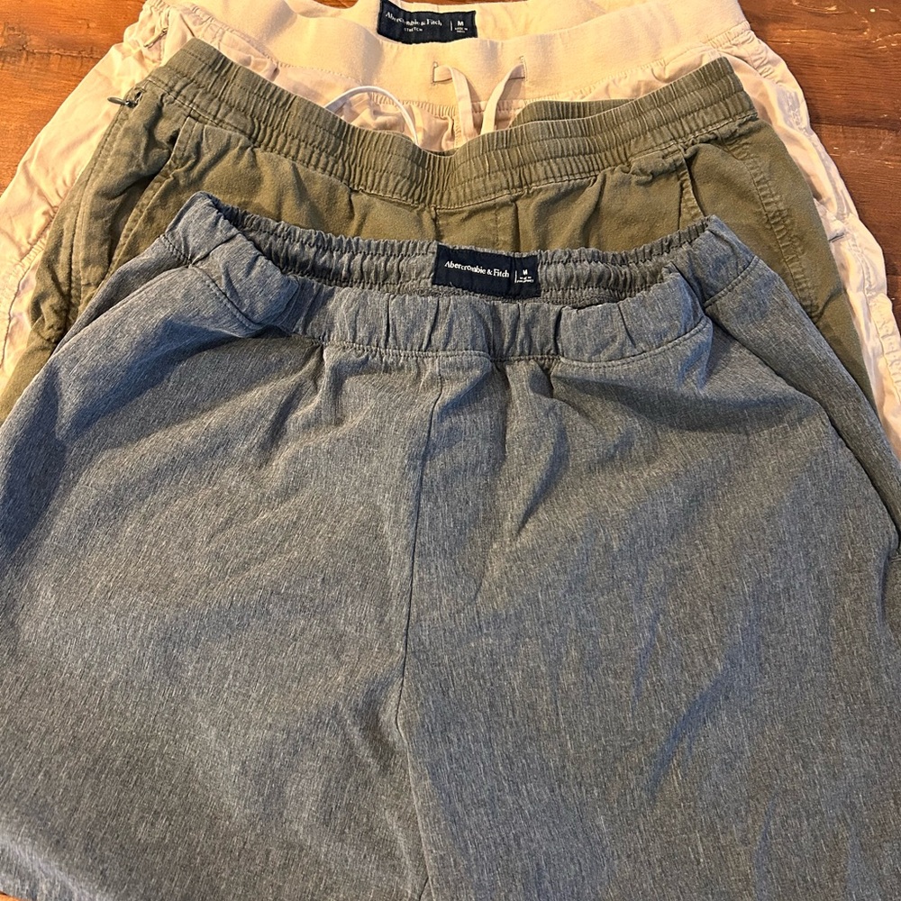Abercrombie & Fitch Men's Shorts - Blue, Green, Beige